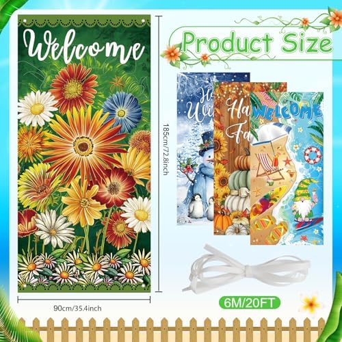 4 Pcs Seasonal Door Decorations for Home Parties