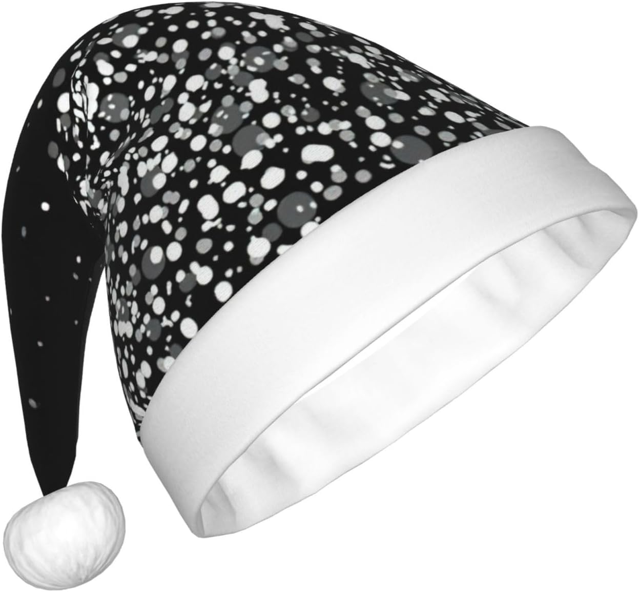 QINZHENG Personalized Santa Hat with Glitter Print