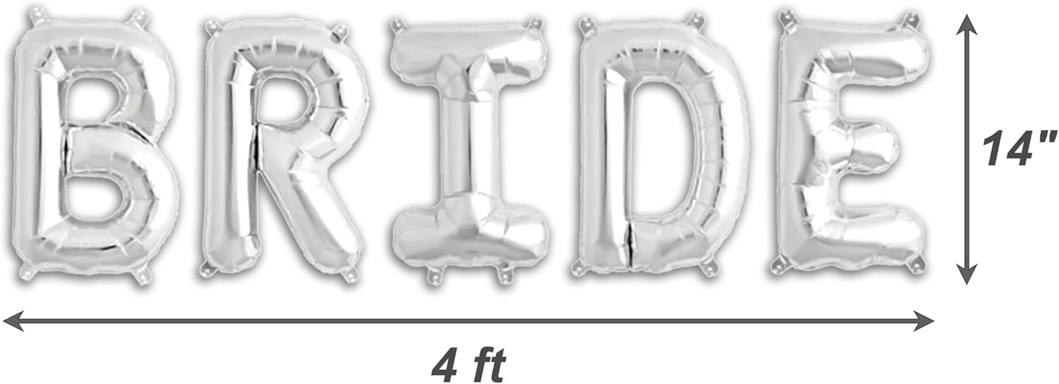 Princess Bachelorette Balloon Banner Me A Bride Shut Up Silver Balloon