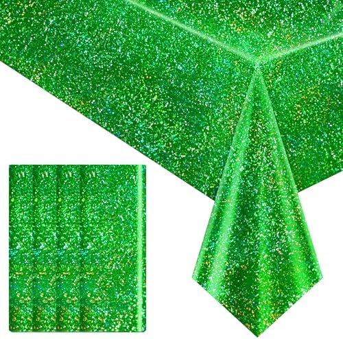 4 Pcs Green Holographic Laser Tablecloth 40x108