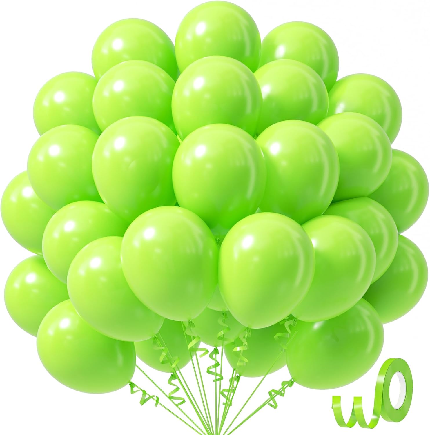 Lime Green Balloons 12 Inch 50pcs Party Decorations