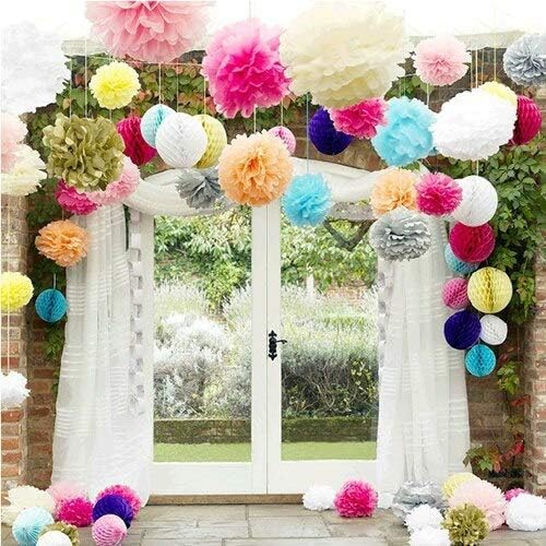 5PCS Black Paper Flowers Kissing Ball Wedding Decoration