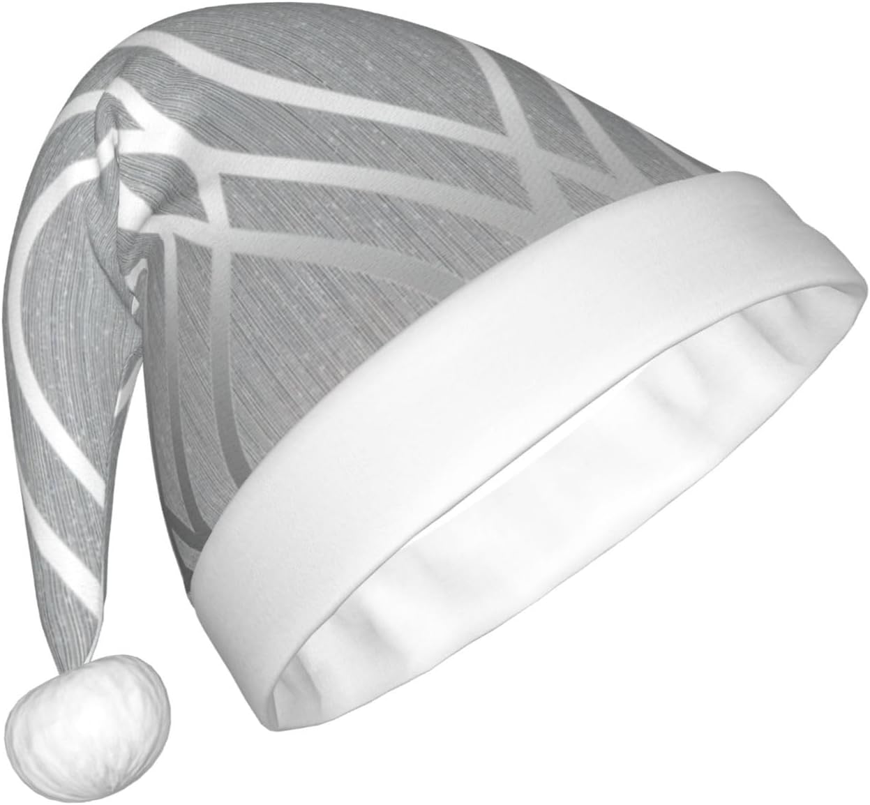 QINZHENG Silver Geometric Santa Hat for Women