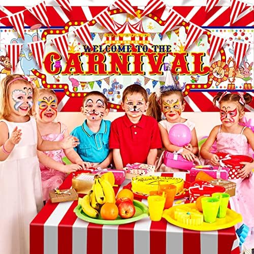 Carnival Party Decoration Set with Elephant and Lion Banners