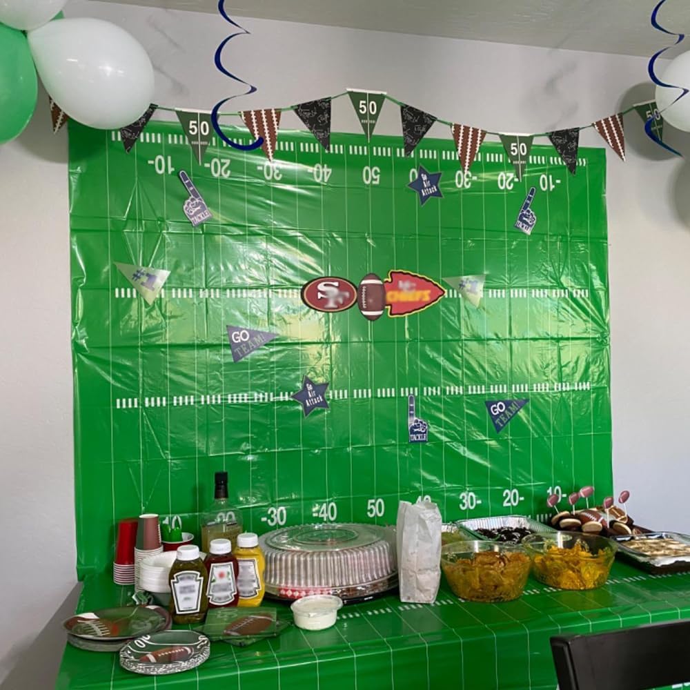 Esjay Football Tablecloth 2 Pack 54x72 for Football Party
