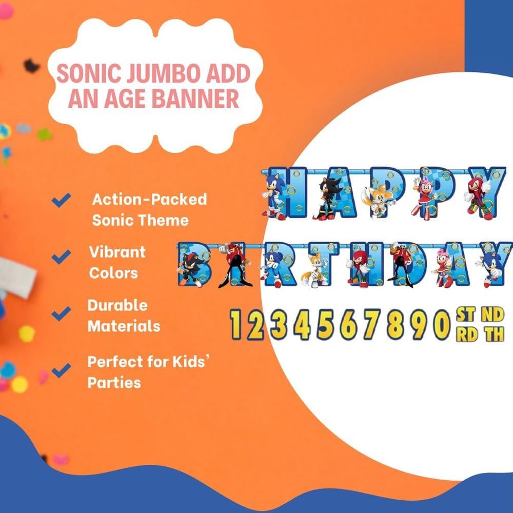 Sonic Jumbo Add An Age Banner - 105 x 10