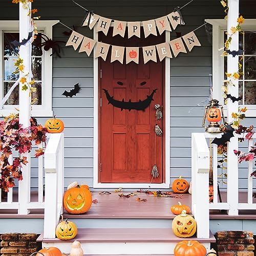 Mandala Crafts Happy Halloween Banner - 16 Letter Pennants Garland