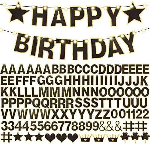 TaoBary 143 Pcs DIY Birthday Banner Kit