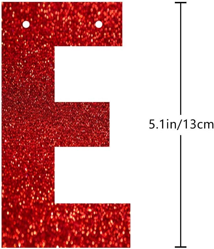 Red Glitter Happy 93rd Birthday Banner