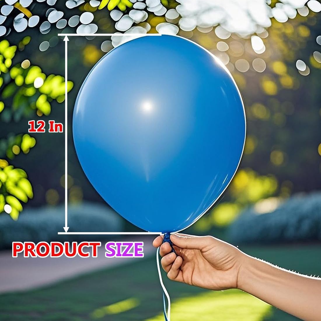 Thickened 12 Inch Birthday Balloons 100Pcs with Pump and Ribbon