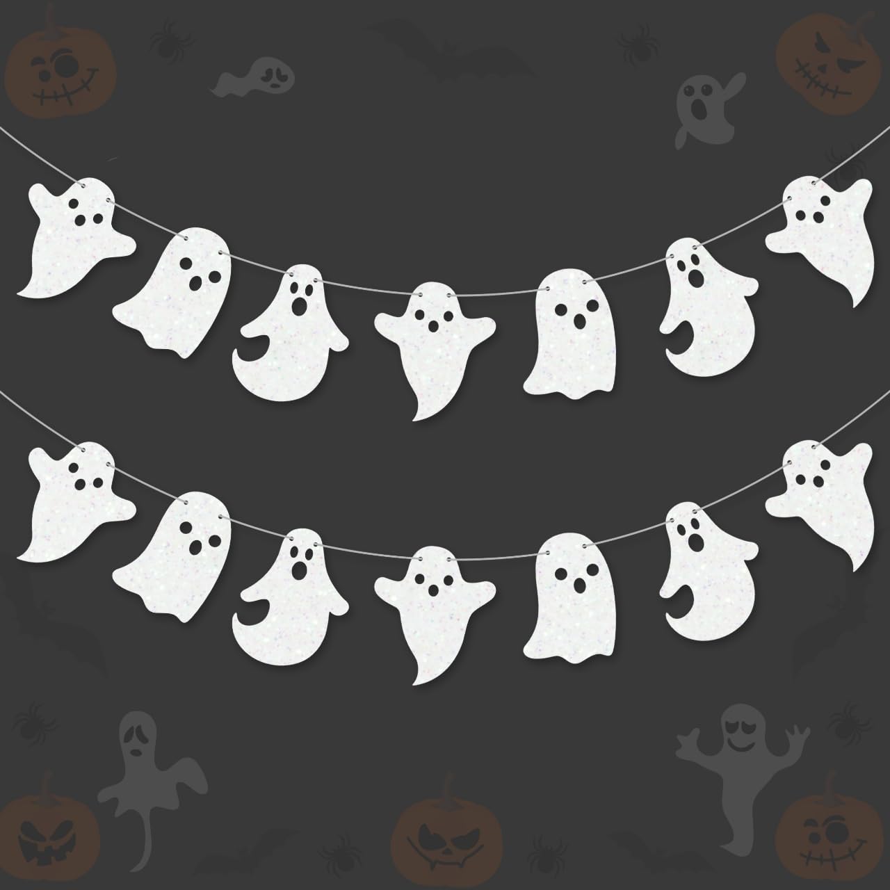 2pcs Halloween Ghost Banners for Haunted House Decor