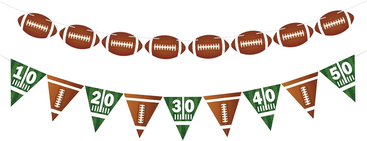 Football Party Decorations Banners for Birthday Events