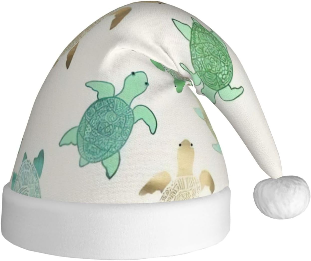 QINZHENG Personalized Santa Hat with Turtle Print