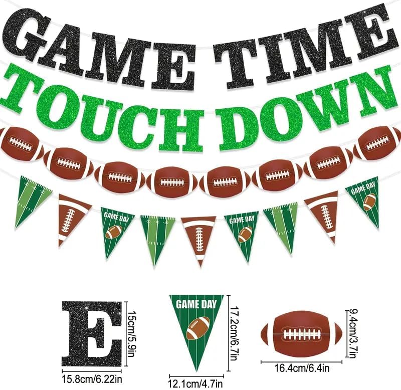 Pre-Strung Football Banner - Touchdown Party Decor