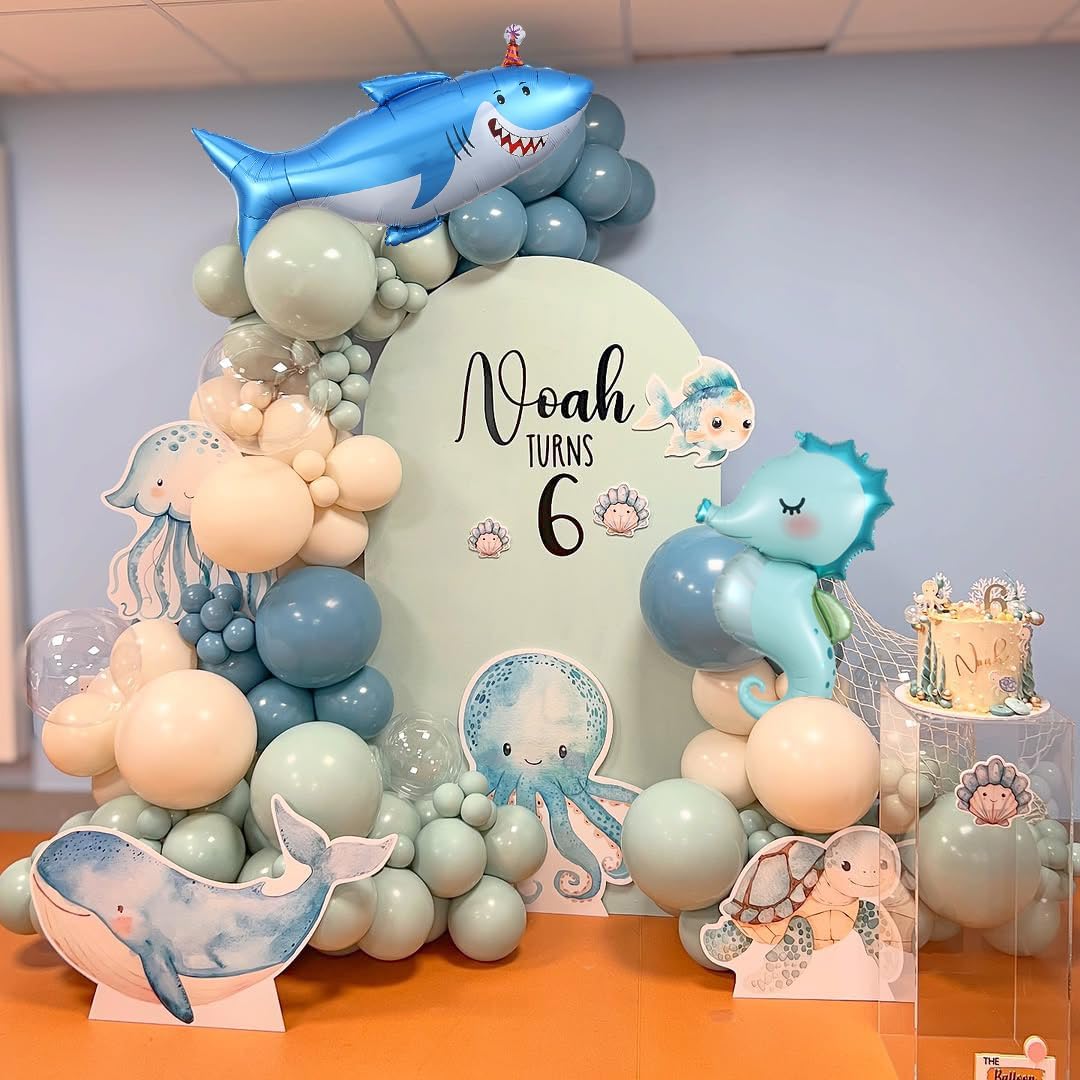 Enanal Ocean Party Balloon Arch Kit 154pcs