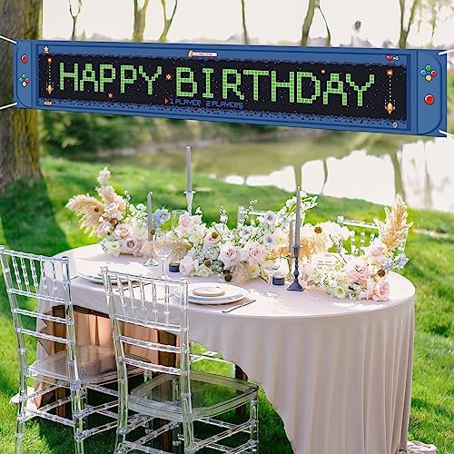 Gaming Birthday Banner 98 x 16 ft for Kids