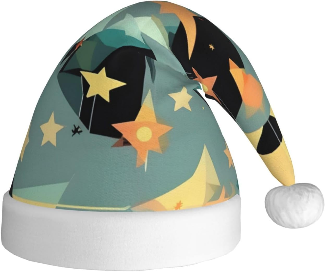 QINZHENG Atomic Stars Santa Hat for Women