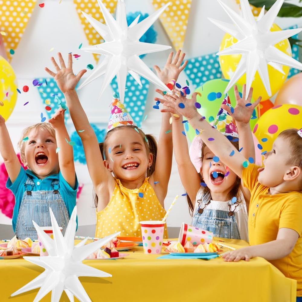 6 Pack 22 Inch Explosion Star Balloons for Parties