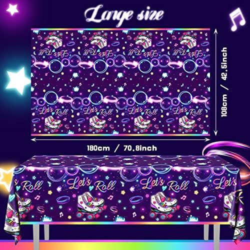 Roller Skating Party Tablecloths 3pcs Lets Roll