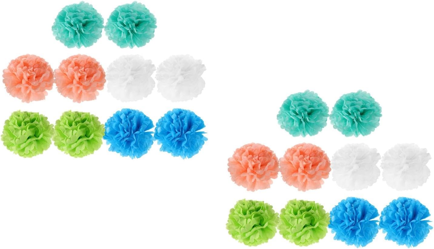 LUOZZY 20 Pcs Tissue Paper Pom Poms 30cm for Parties