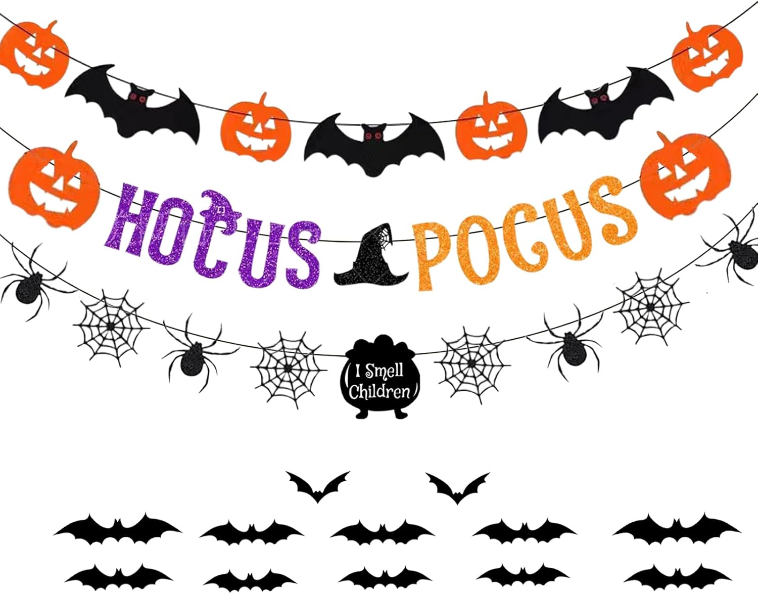 Hocus Pocus Burlap Banner Halloween Decorations Kit