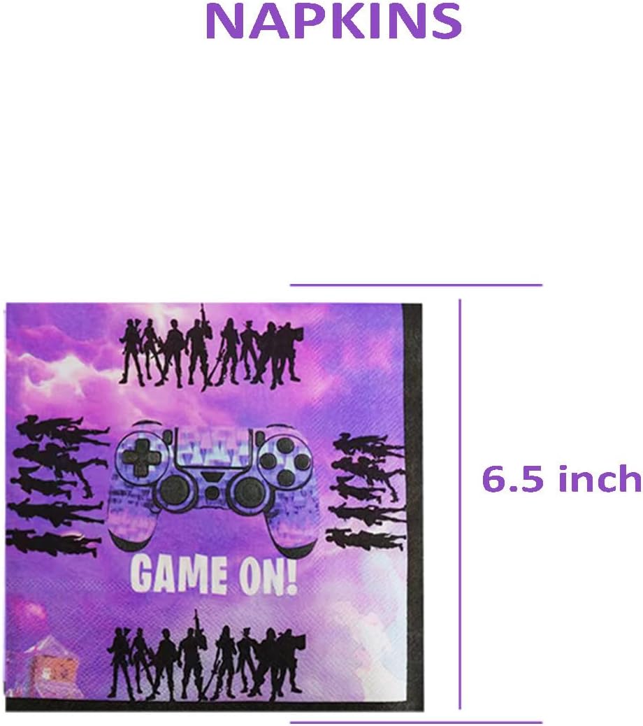 YLILILY Game Theme Partyware Set for Kids 20 Pieces