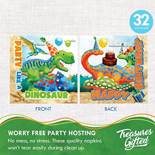 Treasures Gifted Dinosaur Party Decorations Set for 24 Guests