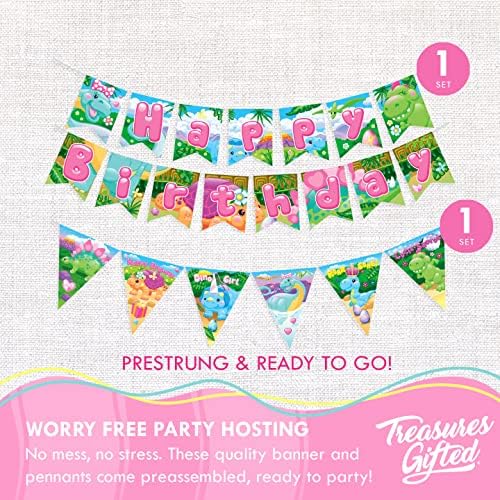 Treasures Gifted Dinosaur Party Decorations for Girls