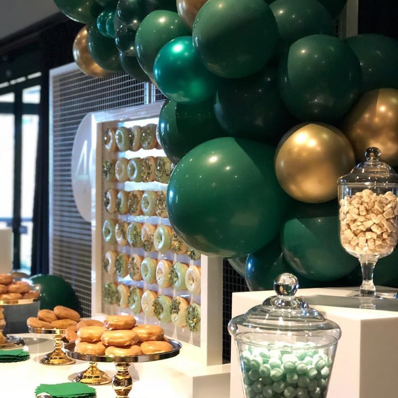 Green and Gold Balloons 75PCS 12in 5in Party Decor Set