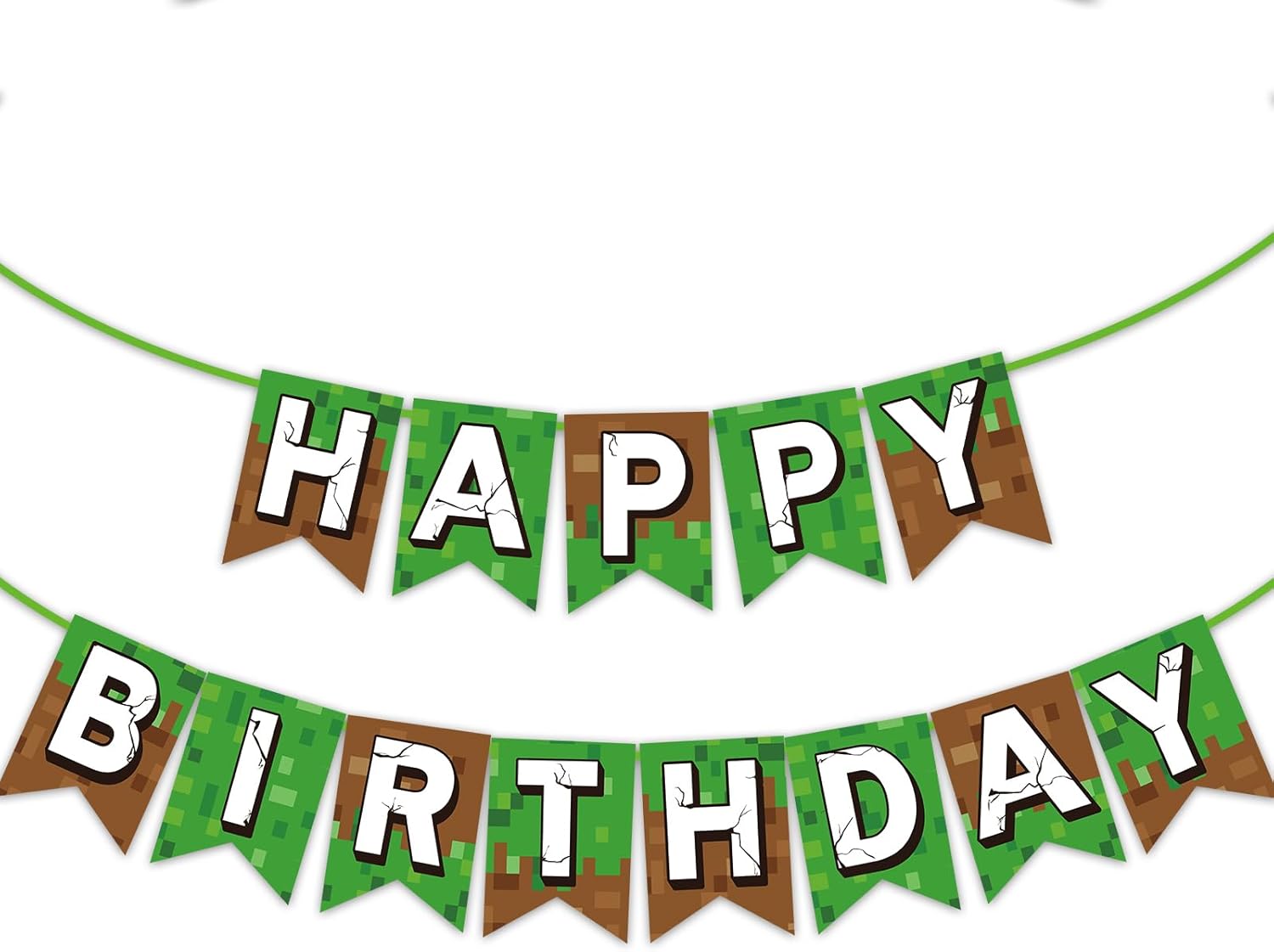 Pixel Happy Birthday Banner for Gamer Parties