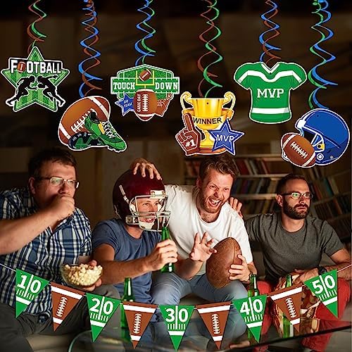 36PC Football Birthday Banner - Super Bowl Party Decorations