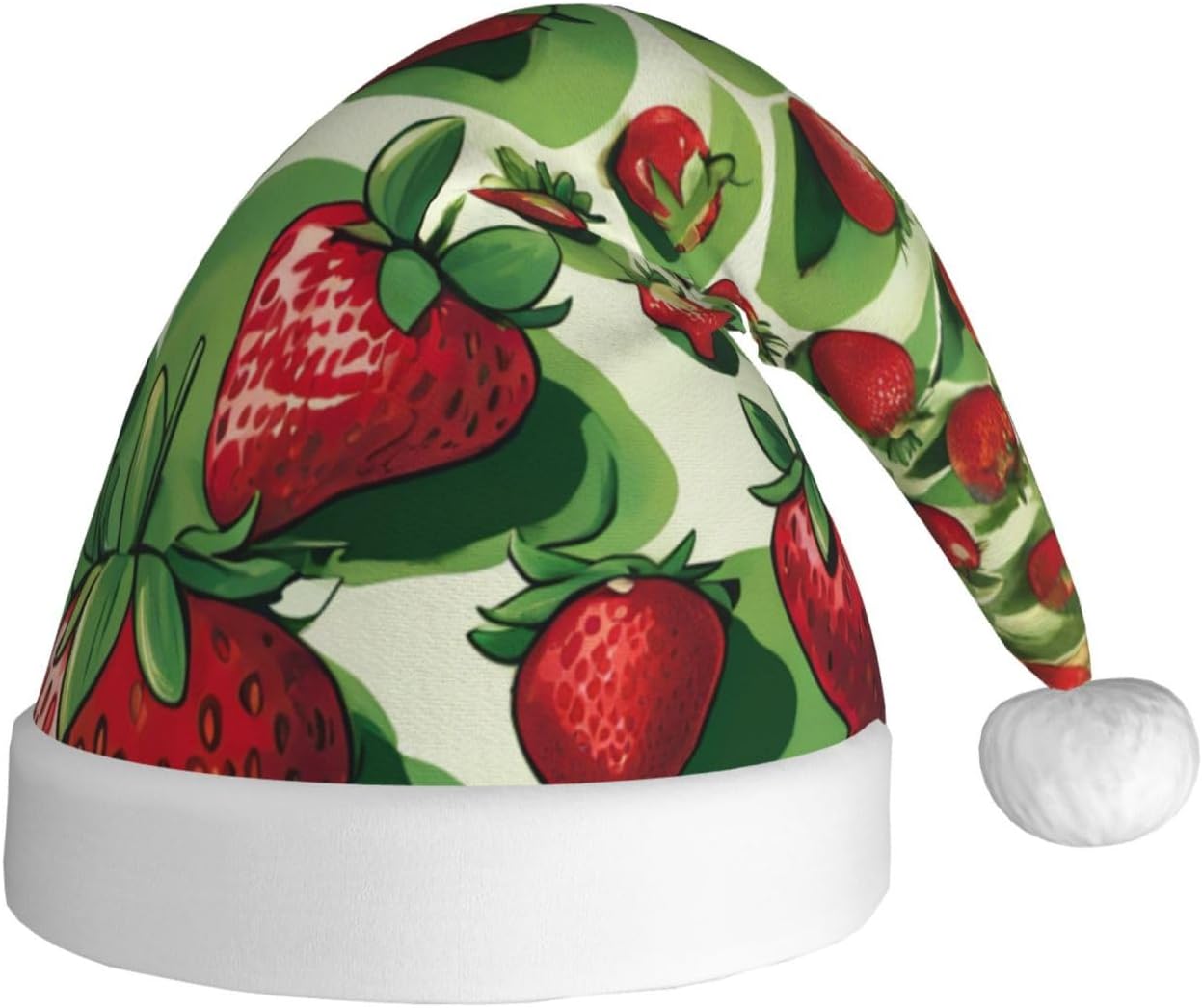 QINZHENG Strawberry Fields Santa Hat for Women