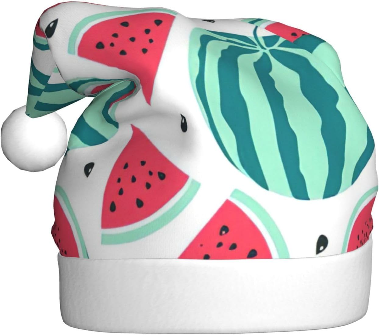 Qin Zheng Personalized Santa Hat with Watermelon Print