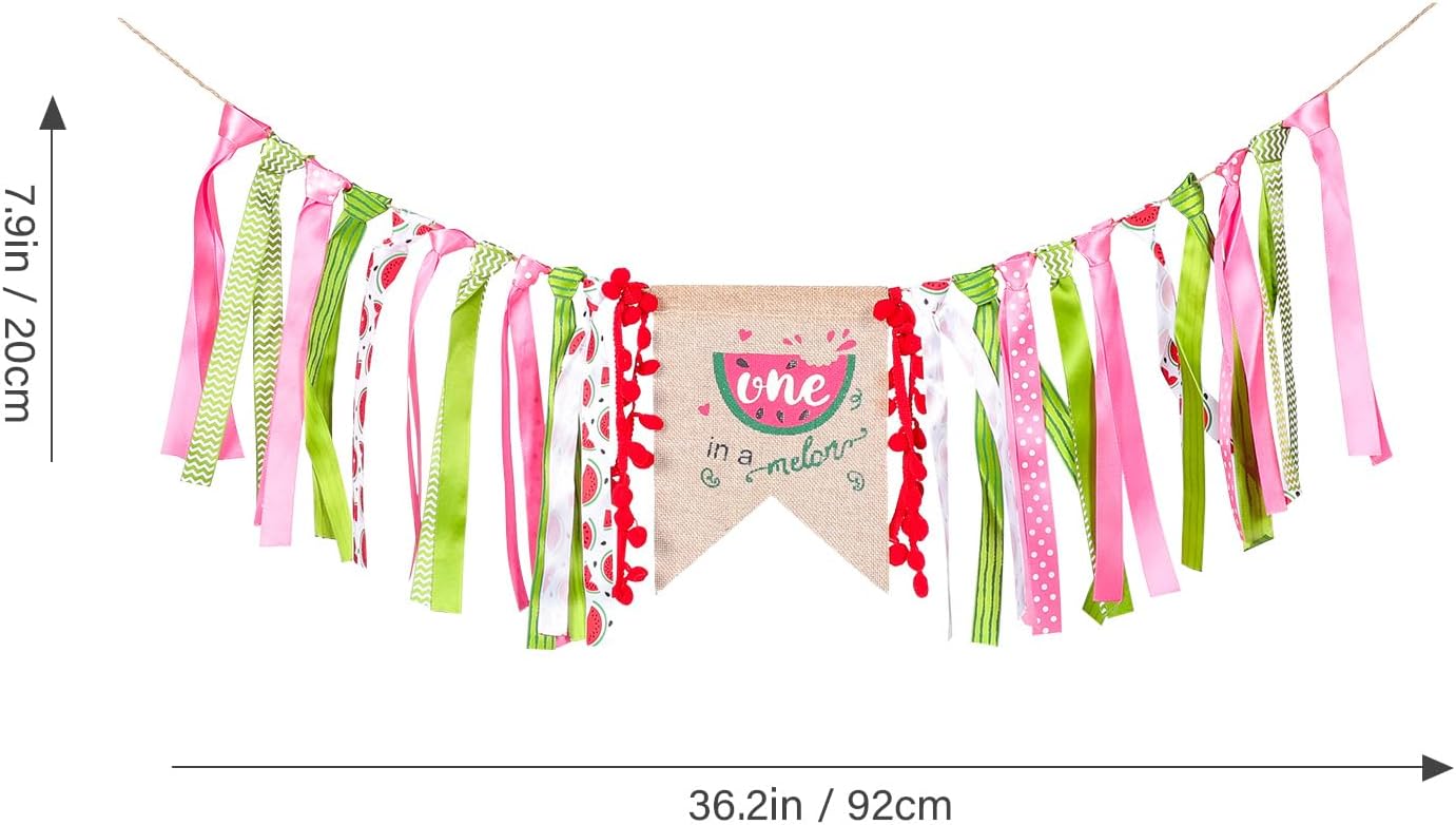 NUOBESTY 1st Birthday Watermelon Decor Kit for Baby