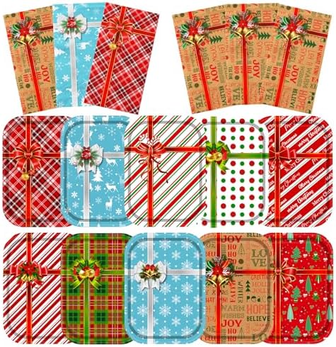 Juweked 60 Pc Christmas Paper Plates Napkins Set