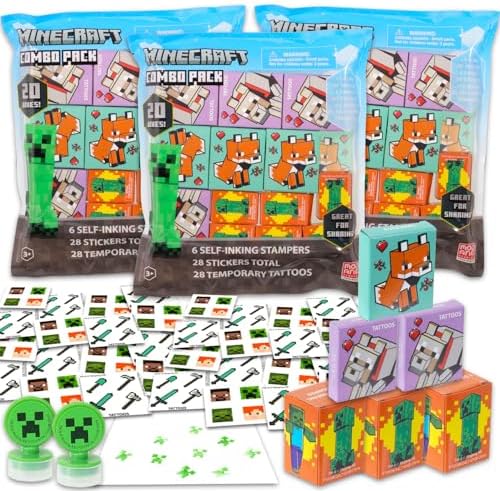 Minecraft Party Favors Bulk Set 60 Piece