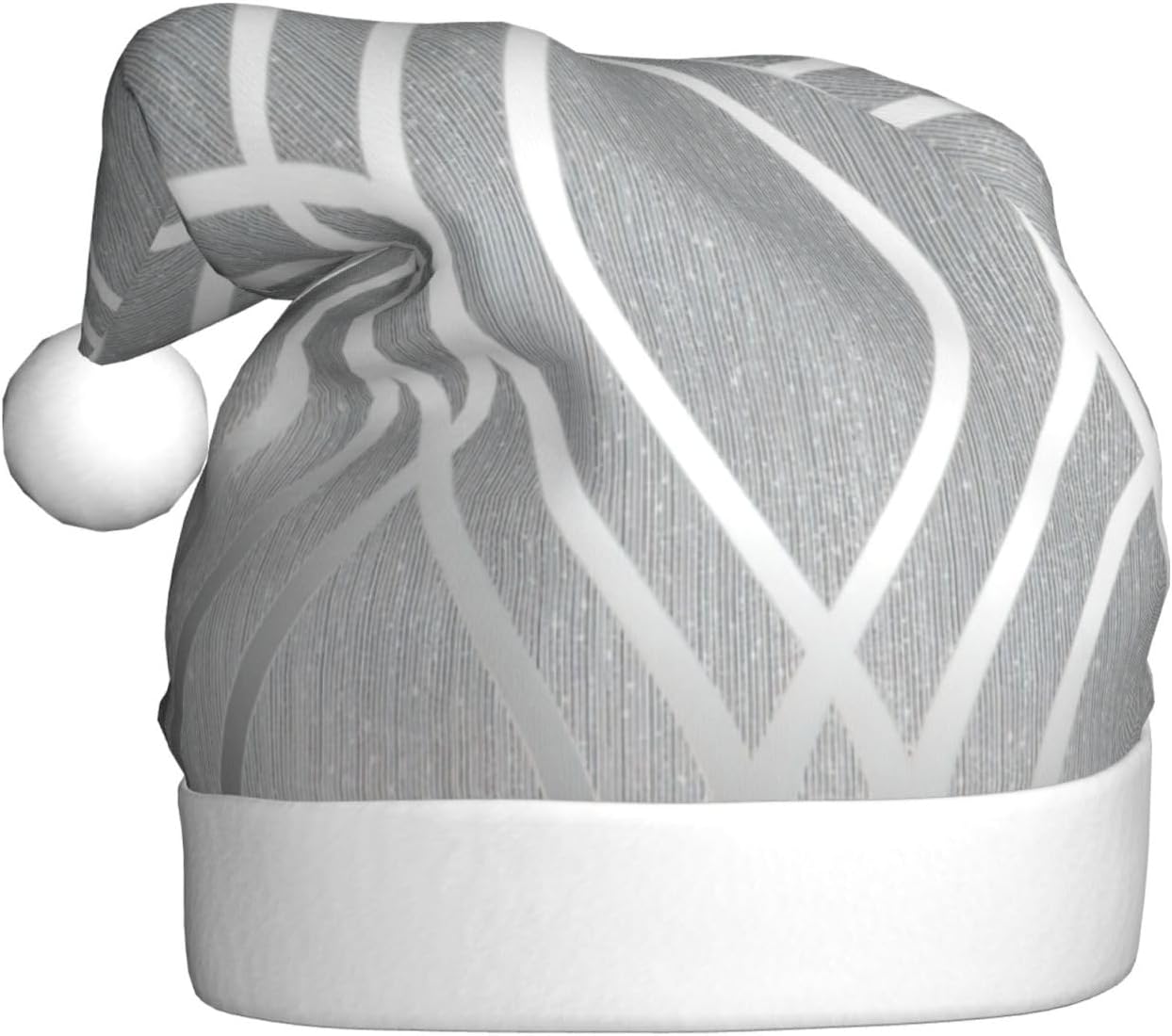QINZHENG Silver Geometric Santa Hat for Women