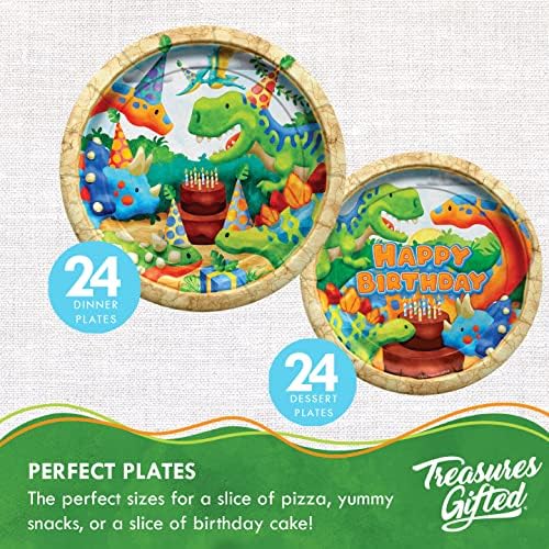 Treasures Gifted Dinosaur Party Decorations Set for 24 Guests
