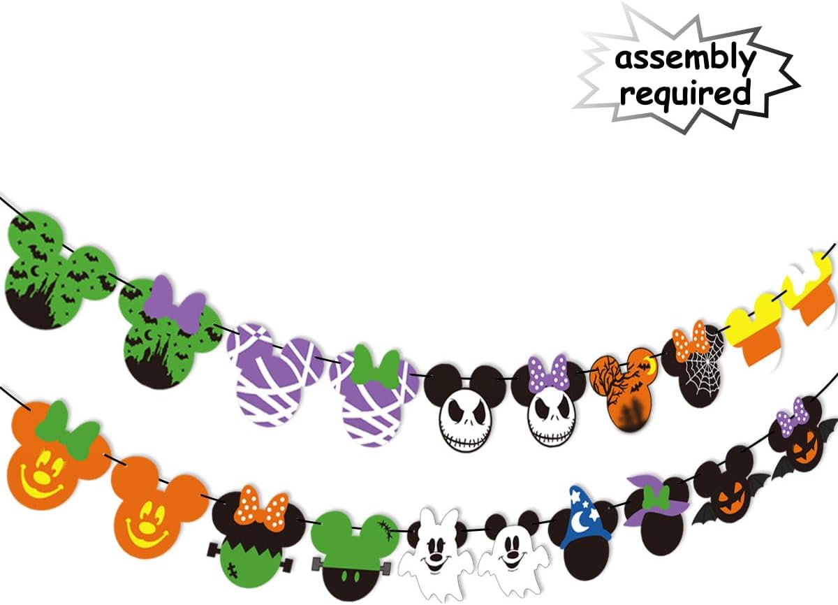 Mouse Halloween Garland Banner for Party Decorations