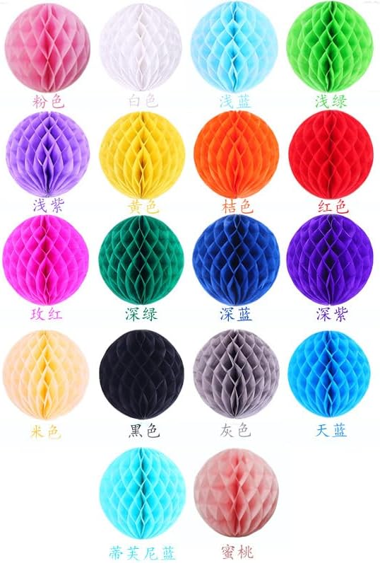 Black Party Honeycomb Balls 10pcs for Decorations