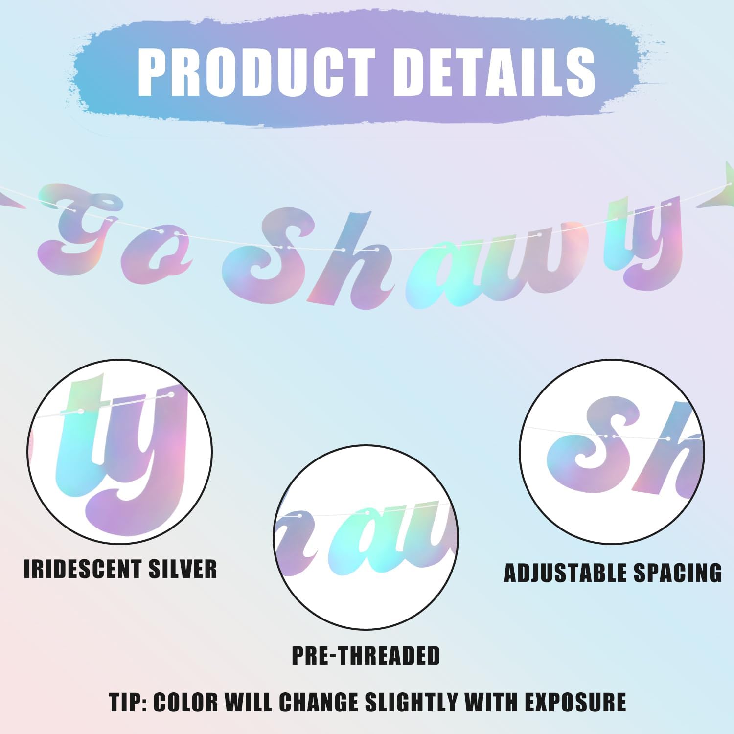 Go Shawty Birthday Banner Iridescent Party Decoration