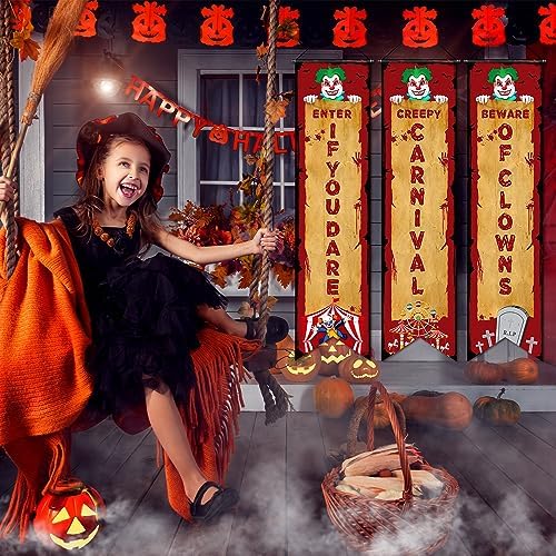 3 Pcs Halloween Carnival Party Decorations Banners