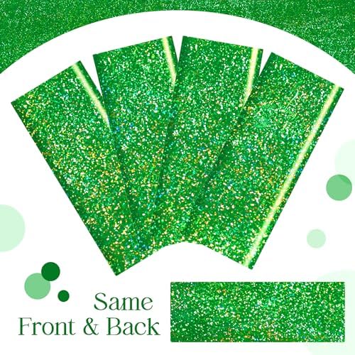 4 Pcs Green Holographic Laser Tablecloth 40x108