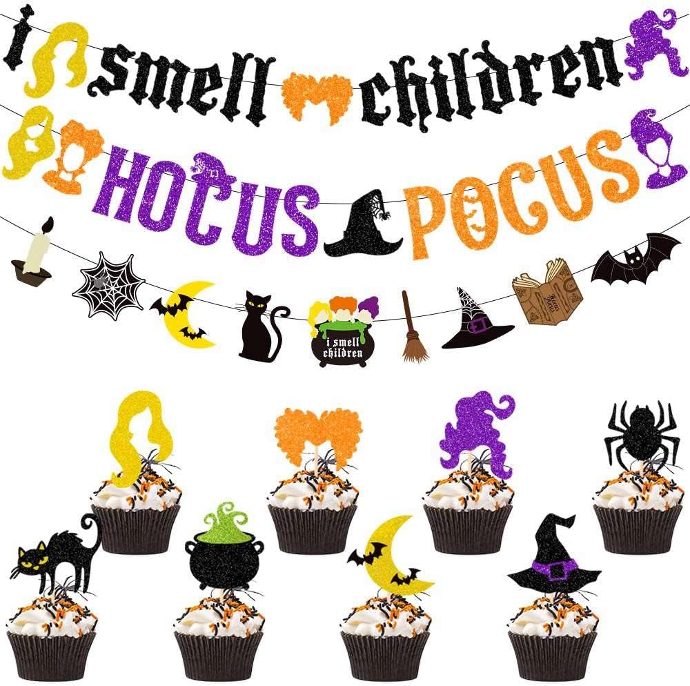 Happy Halloween Banner Cake Topper 11Pcs Decor Set