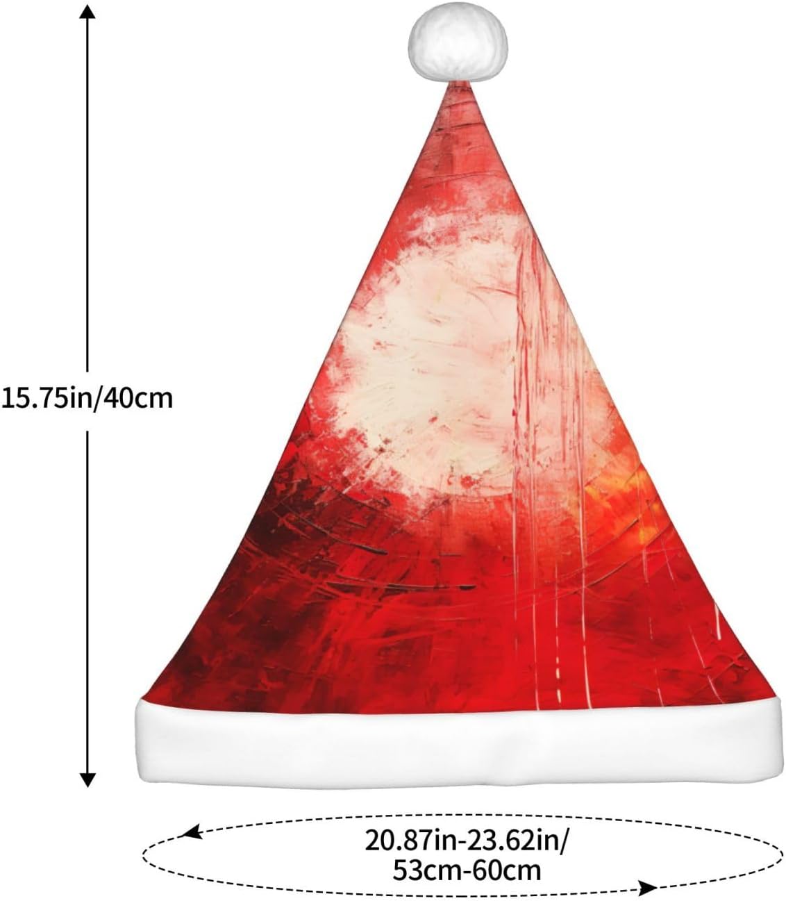 Qin And Zheng Abstract Painting Santa Hat Christmas Gift for Women