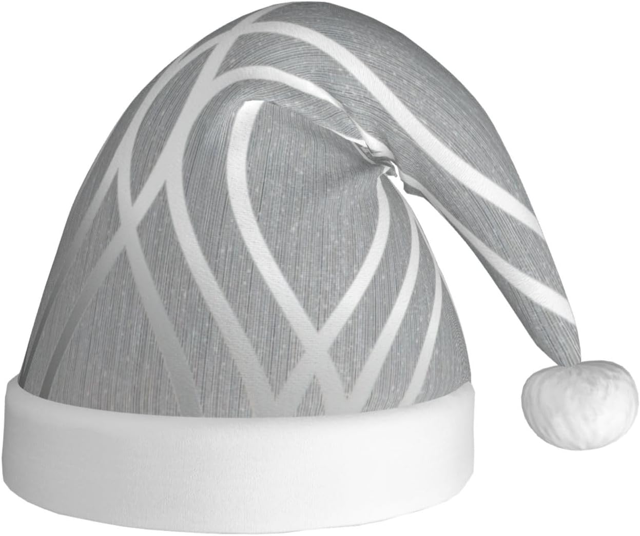 QINZHENG Silver Geometric Santa Hat for Women