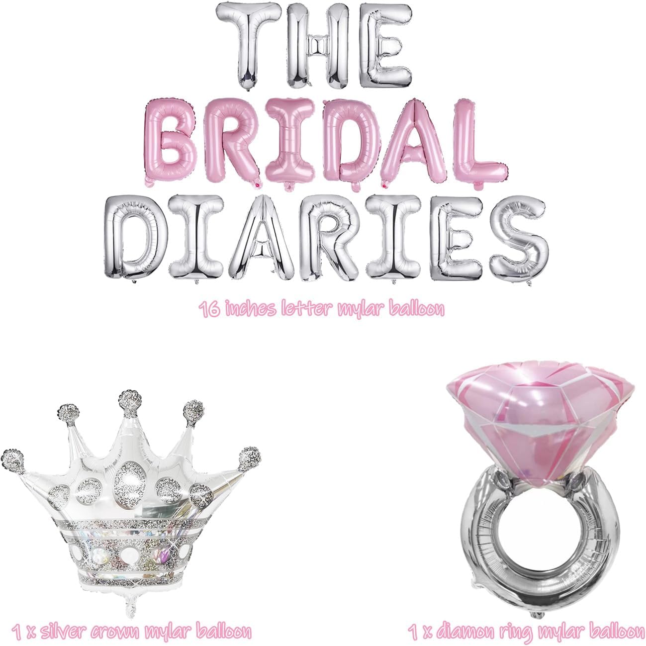 The Bridal Diaries Balloon Banner Crown Ring Decor