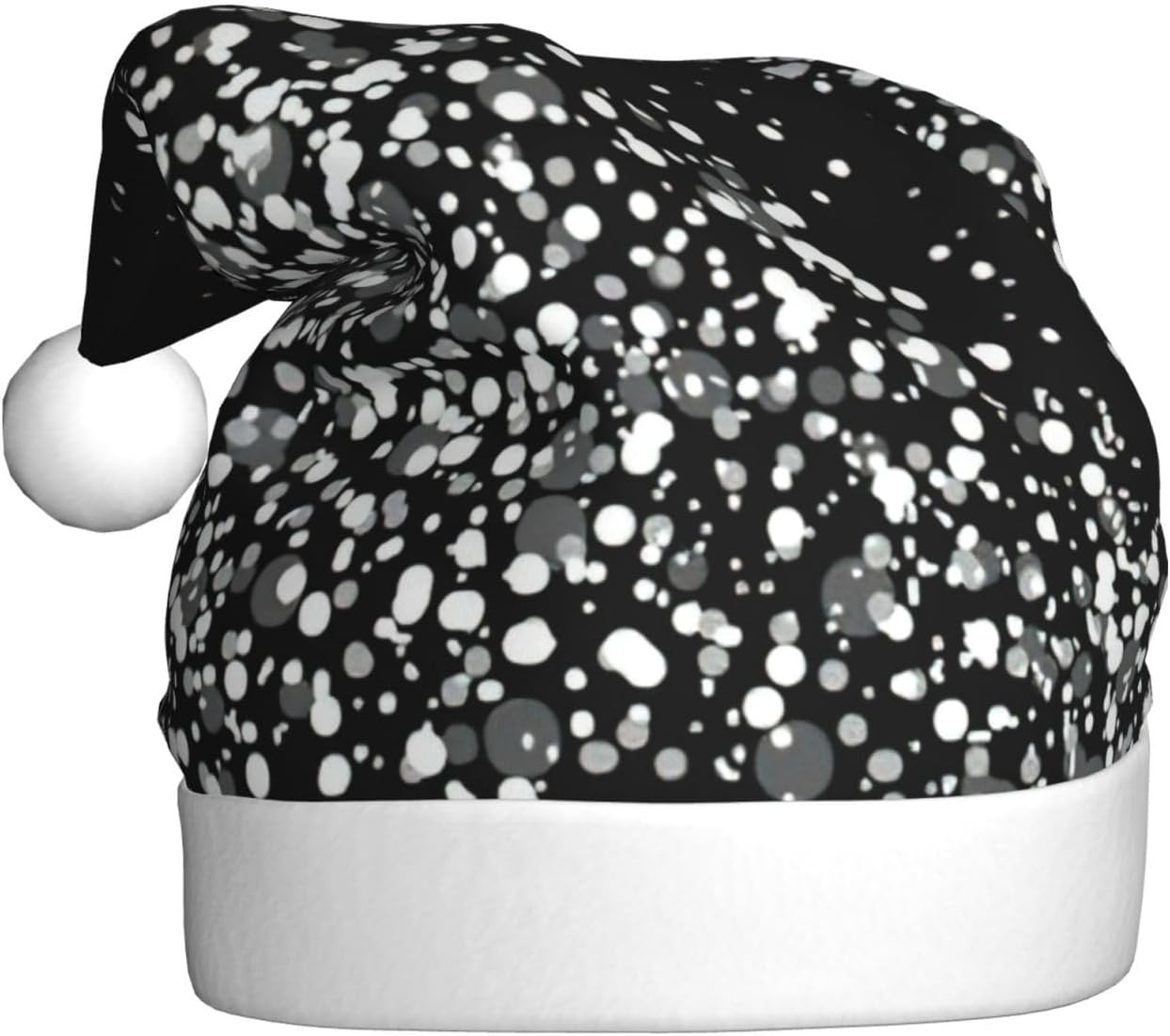 QINZHENG Personalized Santa Hat with Glitter Print