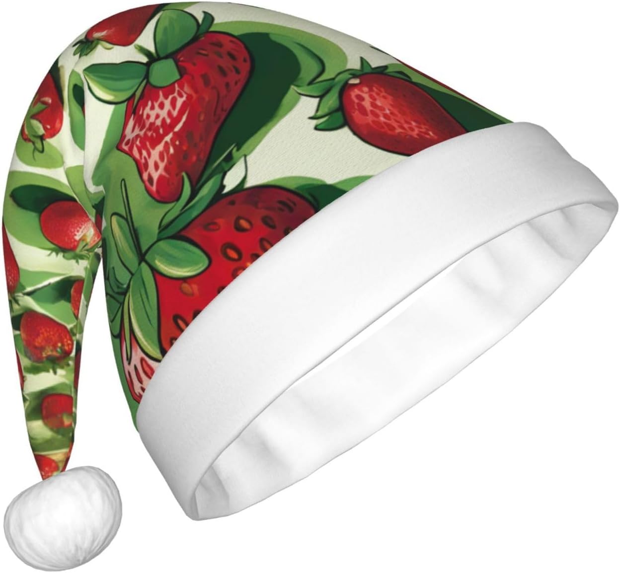 QINZHENG Strawberry Fields Santa Hat for Women