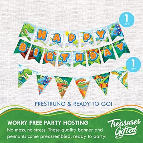 Treasures Gifted Dinosaur Party Decorations Set for 24 Guests
